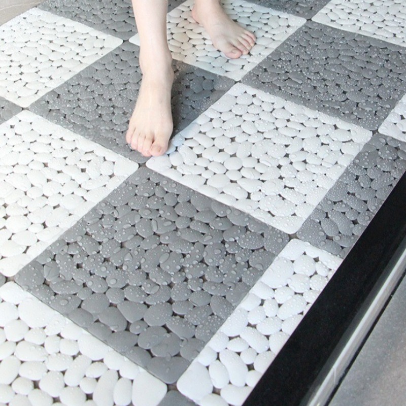Bamboo Bath Mat - 1-10PC 30X30cm Mata antypoślizgowa z kamykami