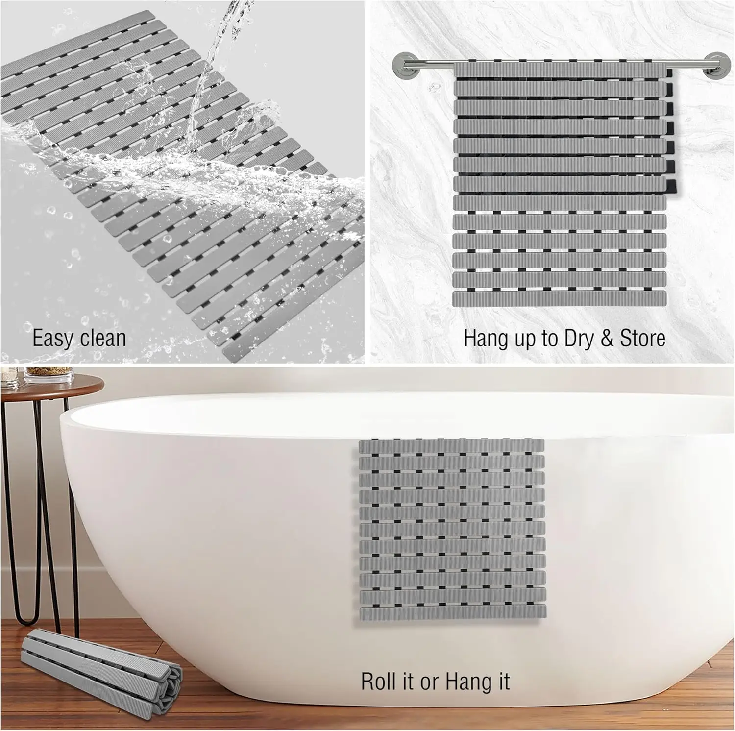 1 szt. Mata do wanny antypośli – Bamboo Bath Mat recenzja i cena